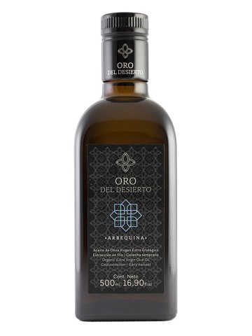 Oro del Desierto Arbequina Squared glass bottle 500 ml. - Oliva Oliva