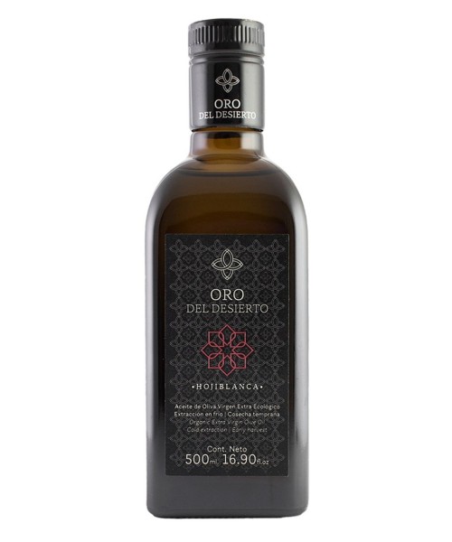 Oro del Desierto Hojiblanca - Frasca de vidrio 500 ml.