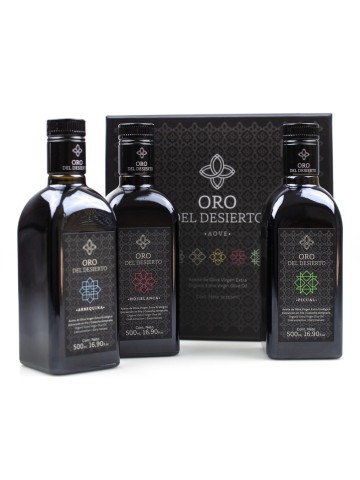 Oro del Desierto Estuche Regalo - 3 Frascas de vidrio 500 ml.
