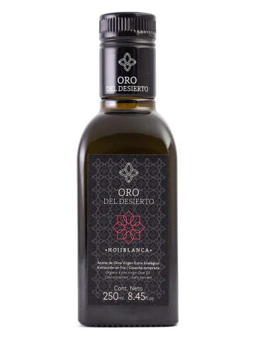Oro del Desierto Hojiblanca - Frasca de vidrio 250 ml.