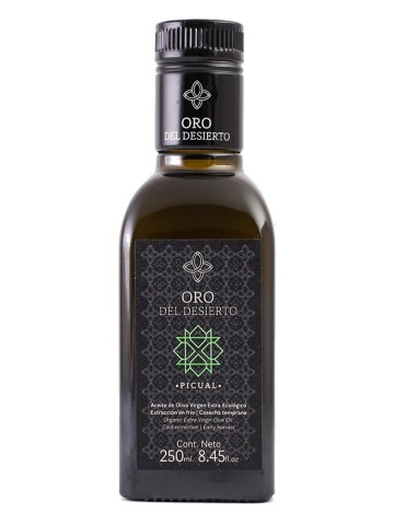Oro del Desierto Picual - Frasca de vidrio 250 ml.