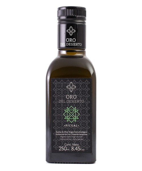 Oro del Desierto Picual Squared glass bottle 250 ml. - Oliva Oliva