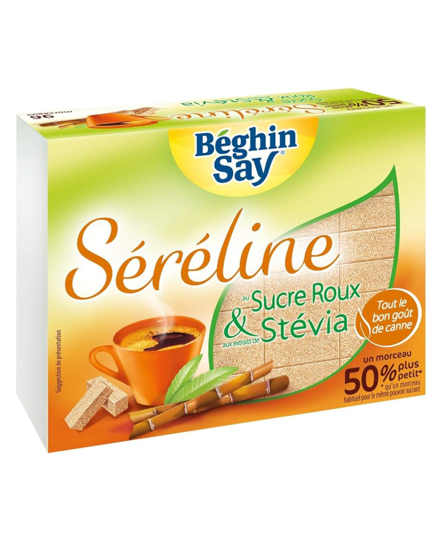Béghin Say Séréline Sucre Roux avec Stévia 250 gr. - Oliva Oliva