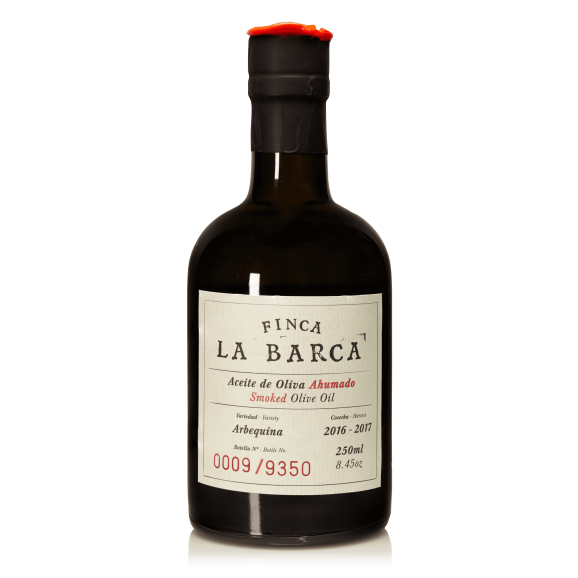 Finca La Barca Geräuchertes Olivenöl Glasflasche 500 ml. - Oliva Oliva