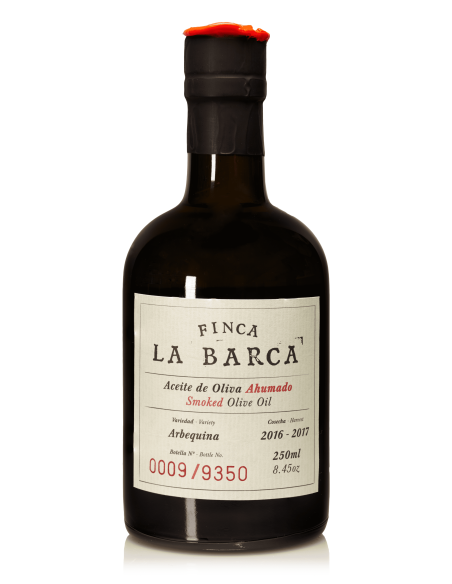 Finca La Barca Geräuchertes Olivenöl Glasflasche 500 ml. - Oliva Oliva