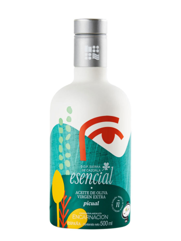 Esencial Verde Temprano Picual - Botella de vidrio 500 ml.