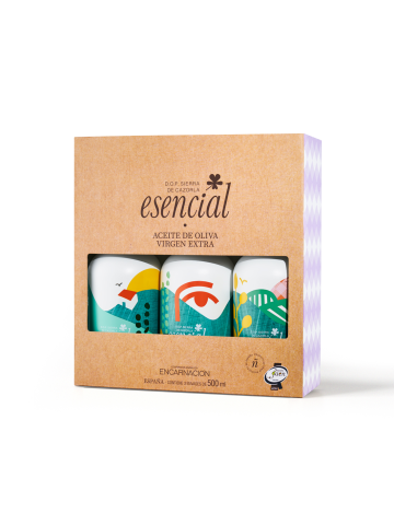 Esencial Verde Temprano Estuche - 3 Botellas de vidrio 500 ml.