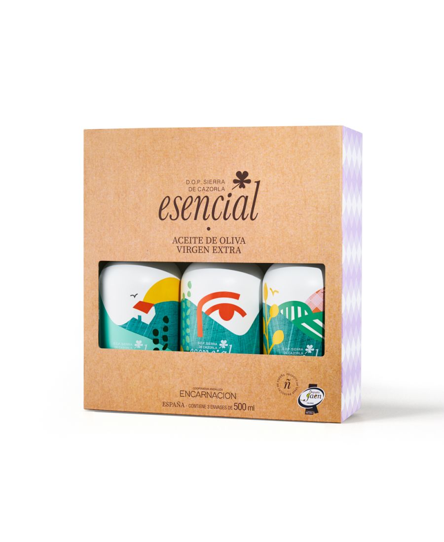 Esencial Verde Temprano Coffret 3 Bouteilles 500 ml. - Oliva Oliva
