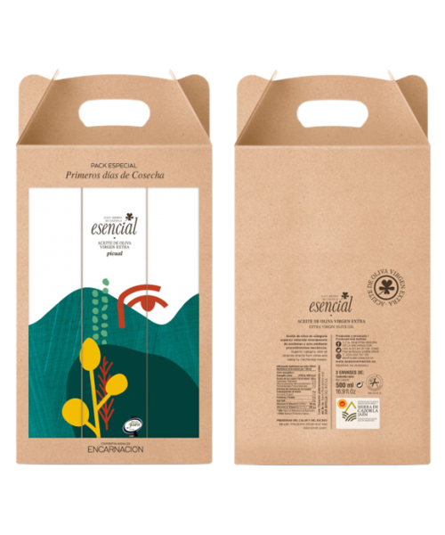 Esencial Verde Temprano Picual Coffret 3x500 ml. - Oliva Oliva