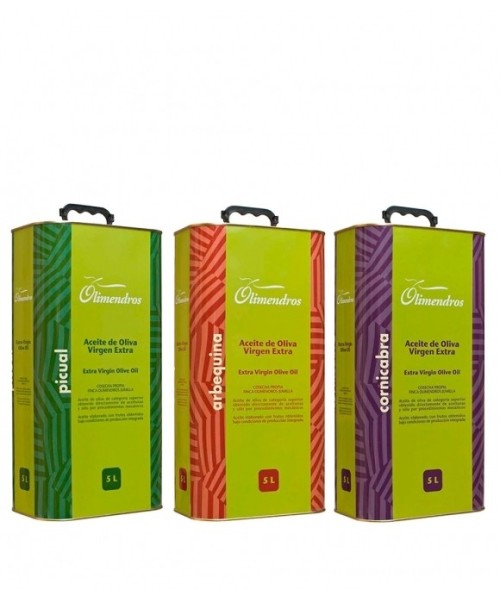 Olimendros Set Bidons Picual, Arbequina et Cornicabra - Oliva Oliva