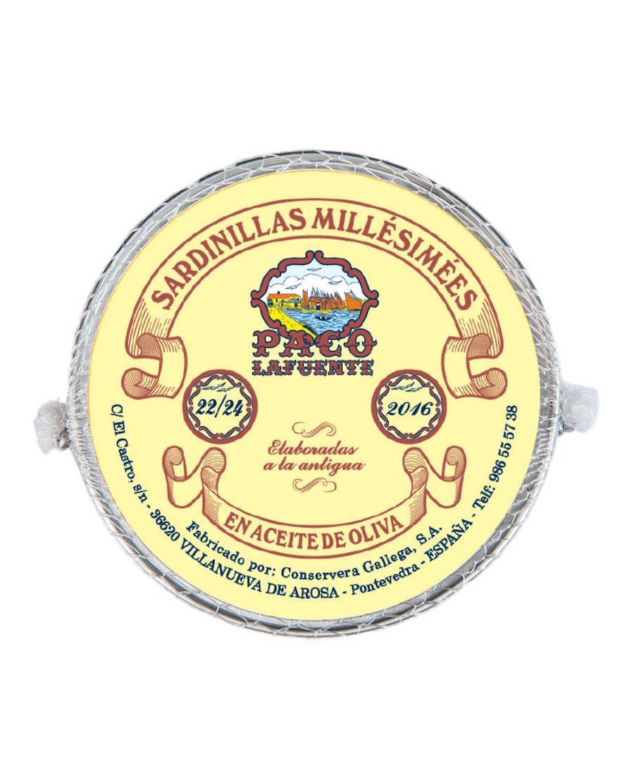 Paco Lafuente Sardinen Millésimées in Olivenöl 120 gr. - Oliva Oliva