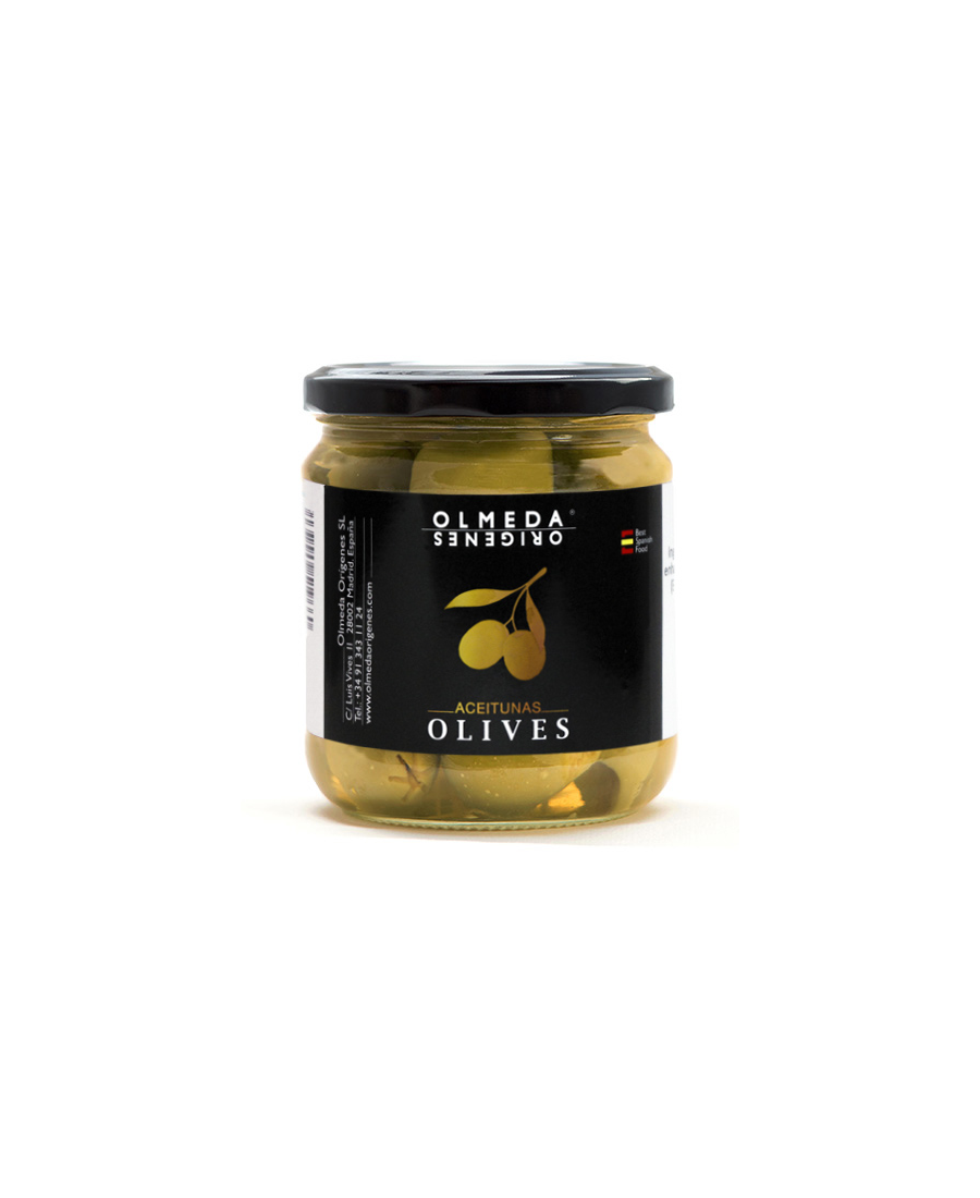 Olmeda Orígenes Entsteinte Gordal-Oliven Glas 370 gr. - Oliva Oliva