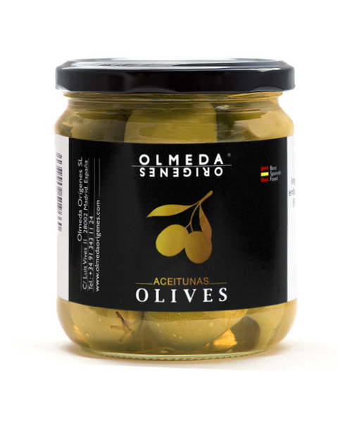 Olmeda Orígenes Aceitunas Gordal sin hueso - Tarro 370 gr.