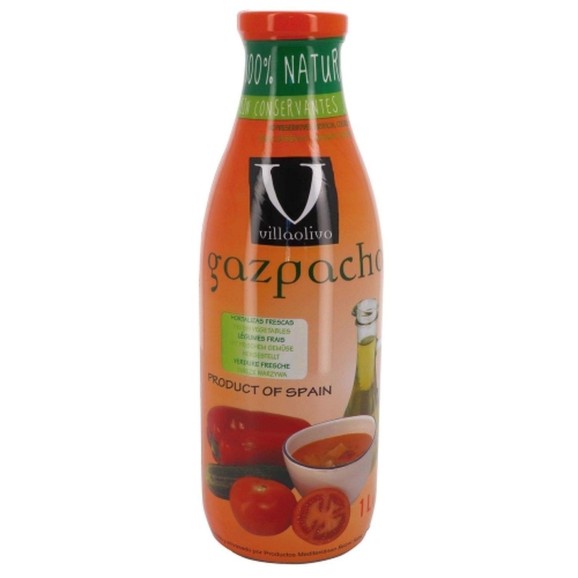 Villaolivo Gazpacho Glass bottle 1 l. - Oliva Oliva