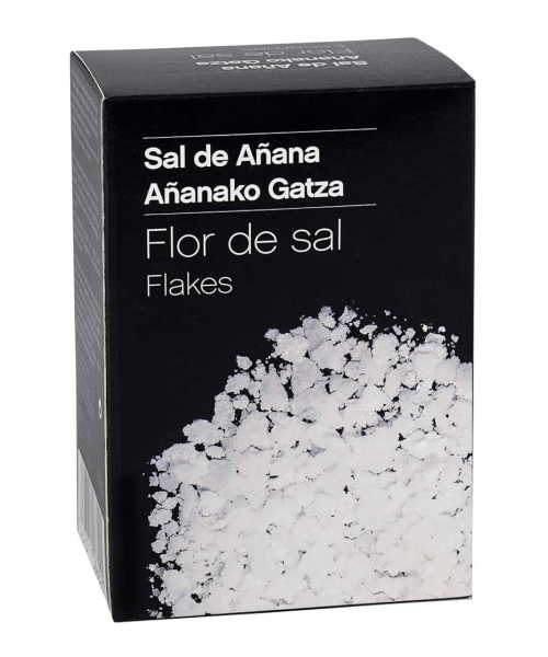 Sal de Añana Flocken von fleur de sel Box 250 gr. - Oliva Oliva