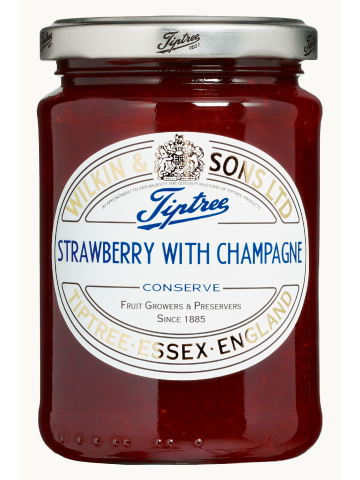 Tiptree Erdbeerkonfitüre mit Champagner Glas 340 gr. - Oliva Oliva