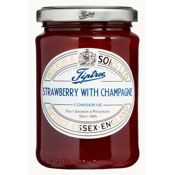 Wilkin & Sons Tiptree Mermelada de Fresa con Champagne - Tarro 340 gr.