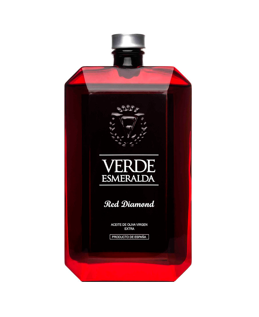 Verde Esmeralda Red Diamond Royal - Botella de vidrio 500 ml.