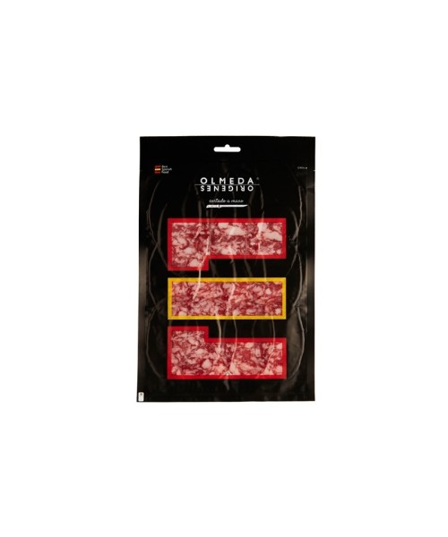 Olmeda Orígenes - Salchichón ibérico de bellota cortado a mano - Paquete 100 gr.