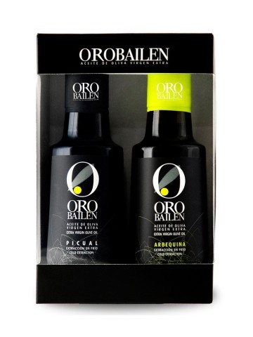Oro Bailén Arbequina et Picual Étui transparent 2x250 ml - Oliva Oliva