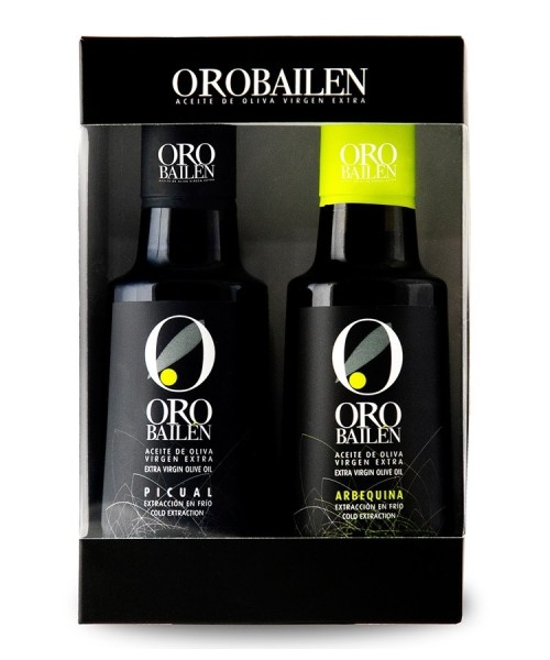 Oro Bailén Arbequina y Picual - Estuche con ventana 2x250 ml.