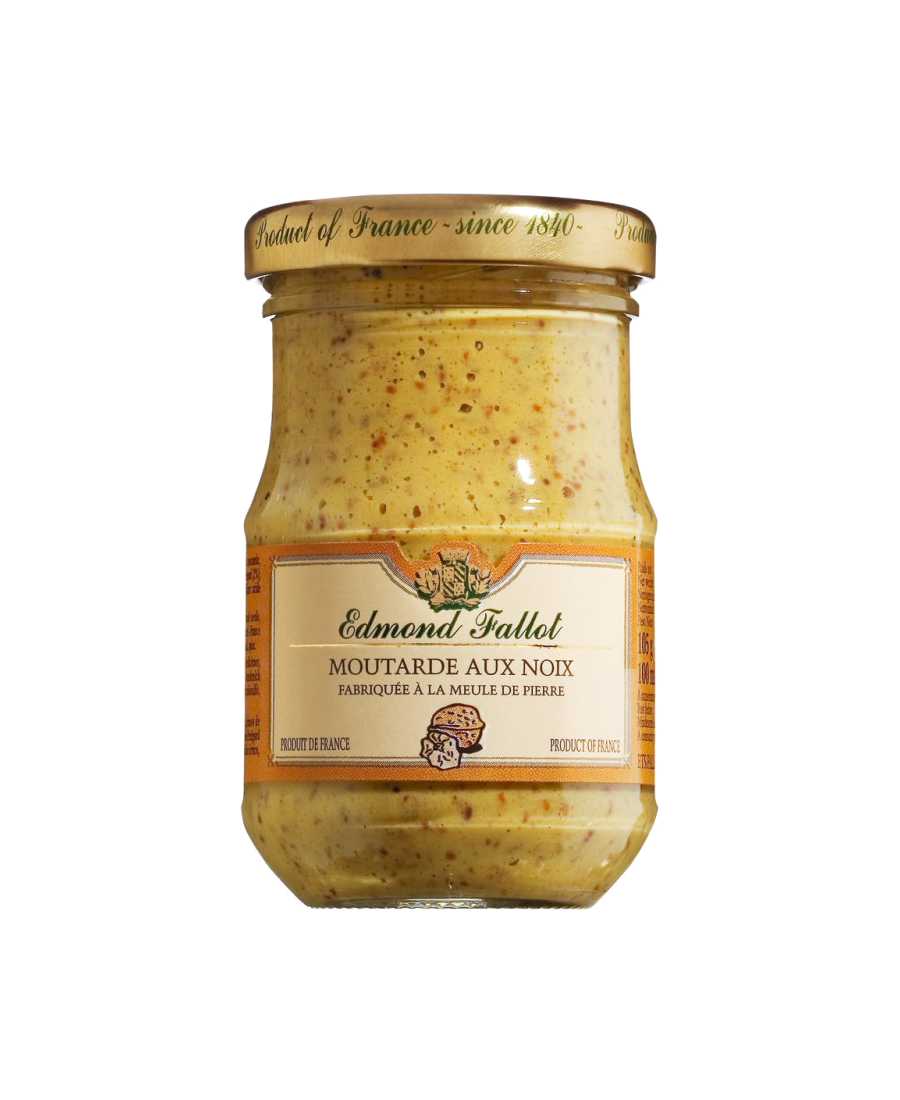 Edmond Fallot Dijon-Senf mit Walnüssen Glas 105 gr. - Oliva Oliva