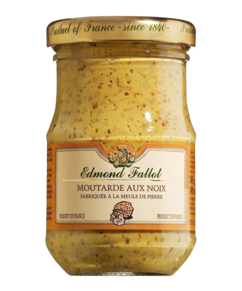 Edmond Fallot Dijon Mustard with walnuts Jar 105 gr. - Oliva Oliva
