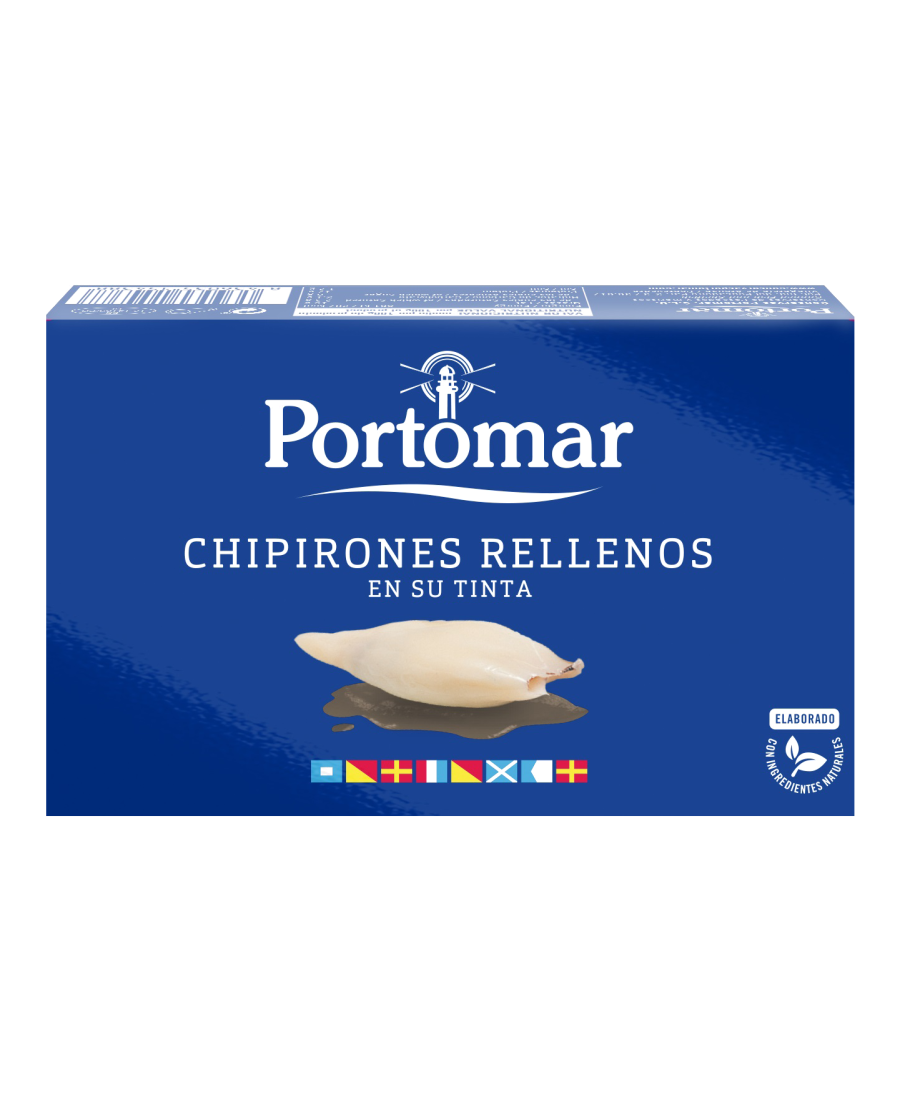 Portomar Baby-Tintenfisch in Tinte gefüllt Dose 115 gr. - Oliva Oliva