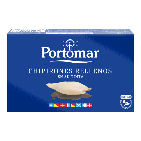 Portomar Chipirones rellenos en su tinta - Lata 115 gr.