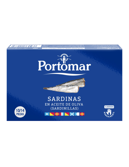 Portomar Sardines in Olive Oil 10/14 pieces Can 115 gr. - Oliva Oliva