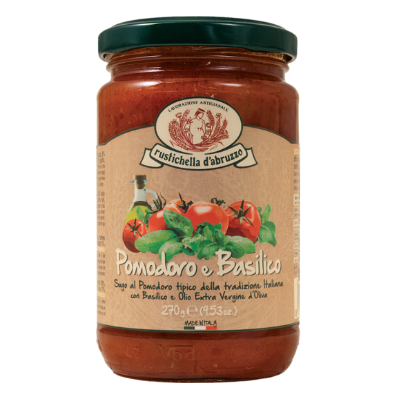 Rustichella d'Abruzzo Tomaten-Basilikum-Sauce 270 gr. - Oliva Oliva