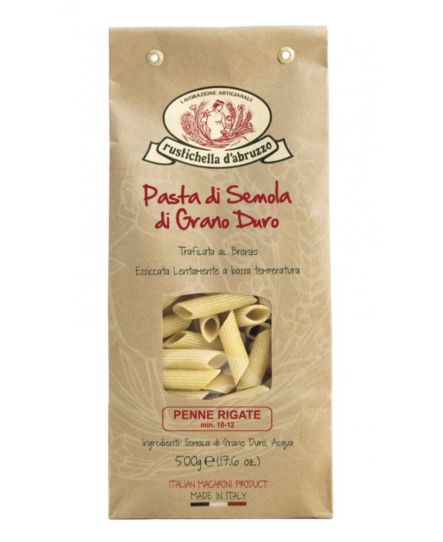 Rustichella d'Abruzzo Penne Rigate - Paquete 500 gr.