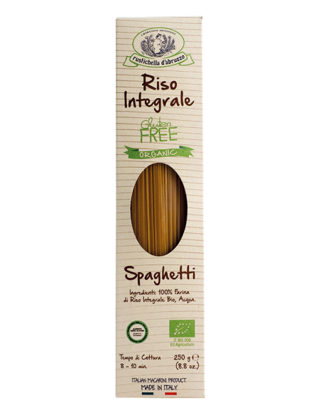 Rustichella D'Abruzzo Spaghetti de Riz brun BIO Sans gluten 250 gr.