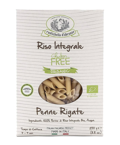 Rustichella D'Abruzzo BIO Penne aus braunem Reis Glutenfrei 250 gr