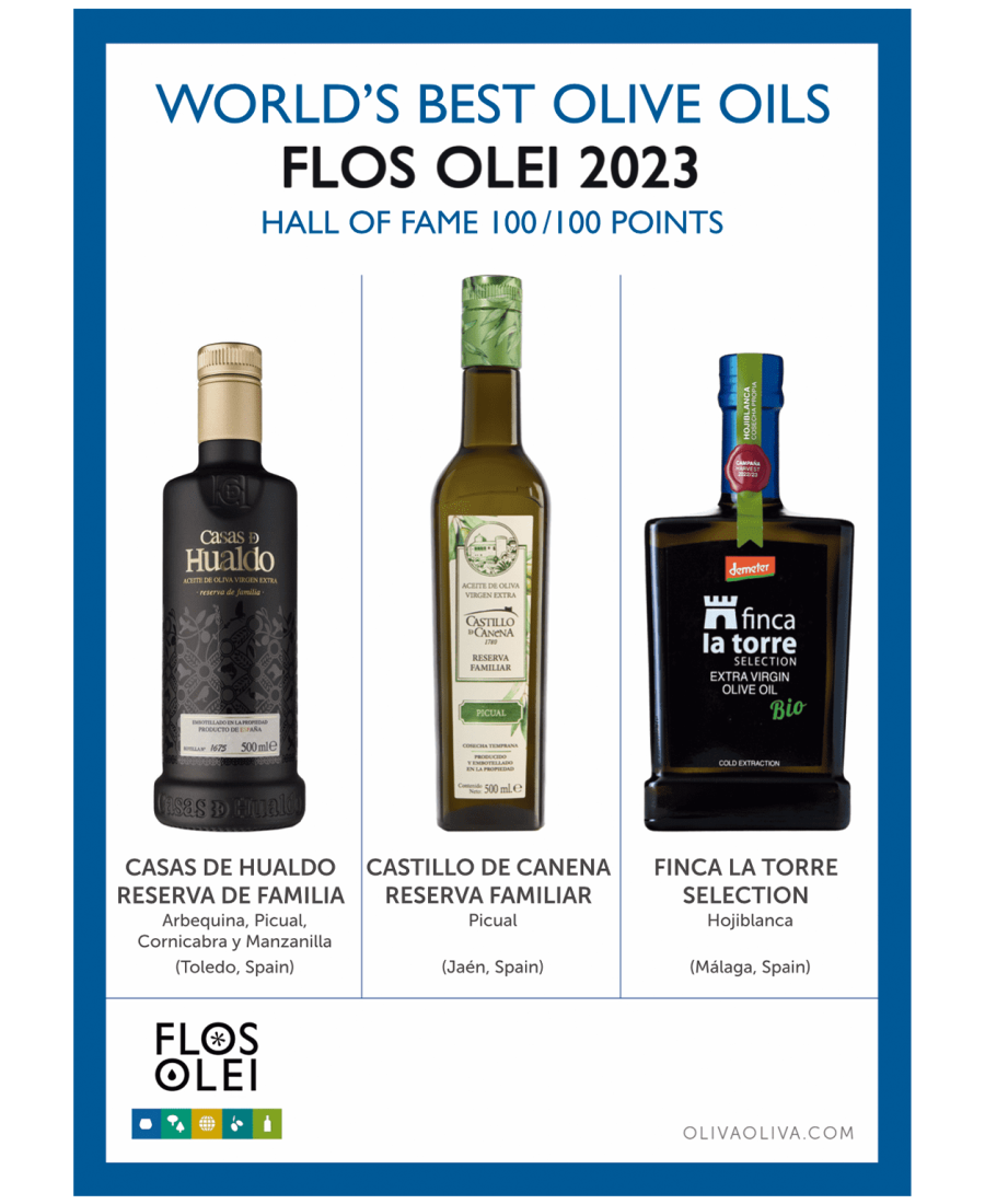 Meilleures Huiles du Monde Flos Olei 2023 dans Coffret - Oliva Oliva