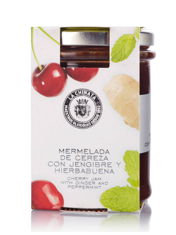 La Chinata Cherry Jam with Ginger and Mint Jar 210 gr. - Oliva Oliva