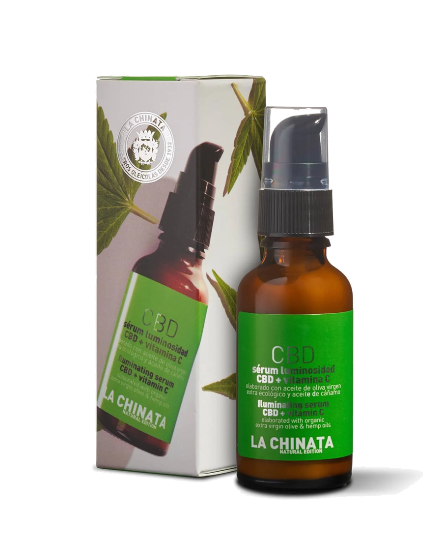 La Chinata Serum Luminosidad CBD + Vitamina C - Frasco dosificador 30 ml.