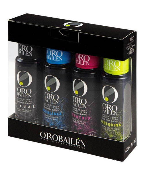 Oro Bailén 4 Varieties Transparent Case 4x100 ml. - Oliva Oliva