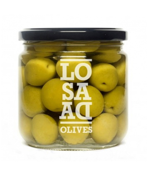 Aceitunas Losada Unpitted Manzanilla olives Jar 345 gr. - Oliva Oliva