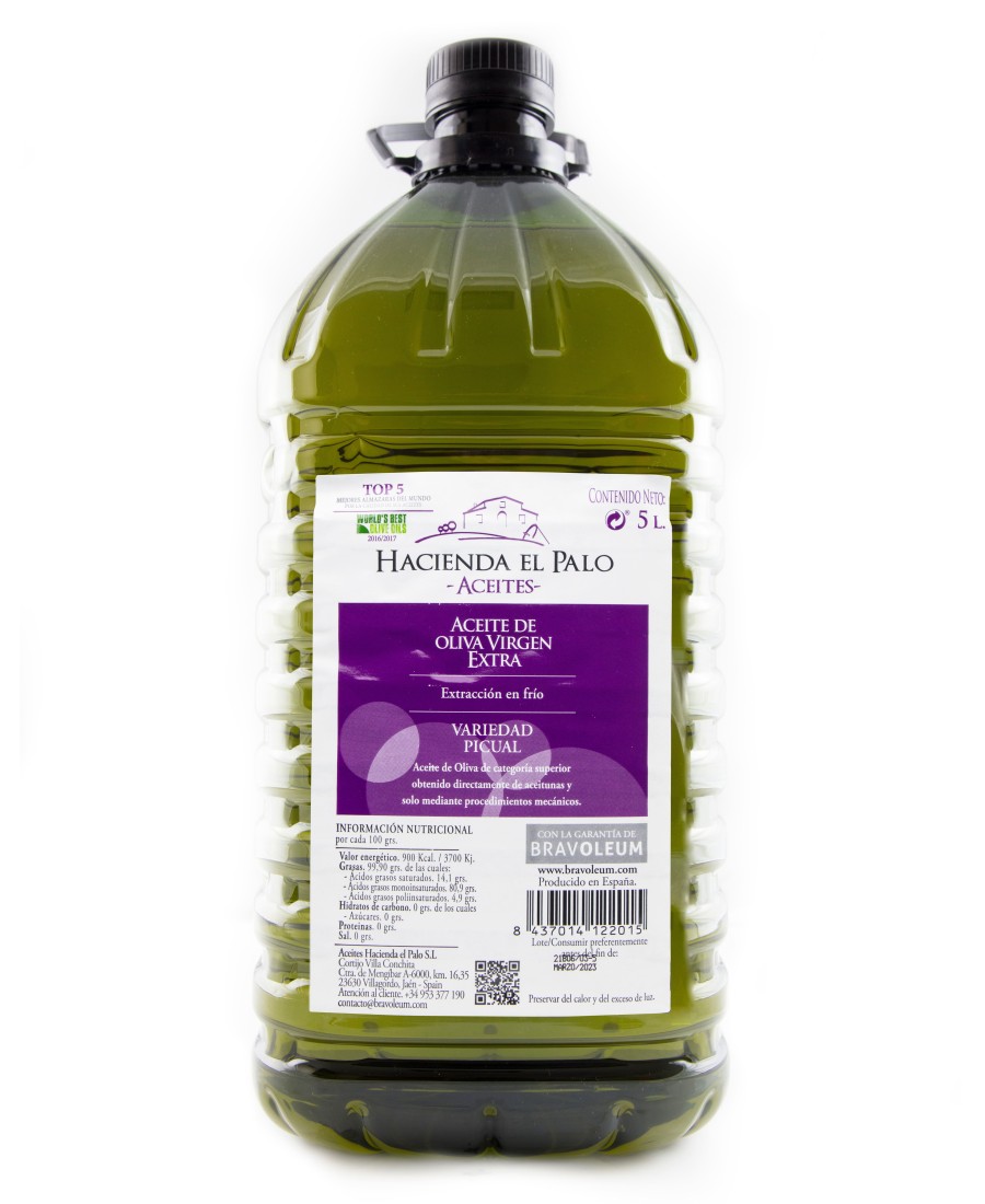 Hacienda el Palo Picual PET-Flasche 5 l. - Oliva Oliva
