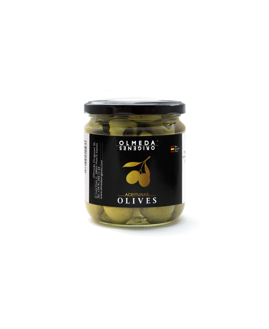 Olmeda Orígenes Aceitunas Manzanilla sin hueso - Tarro 370 gr.