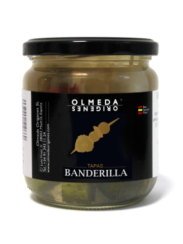 Olmeda Orígenes Banderillas Pot en verre 370 gr. - Oliva Oliva