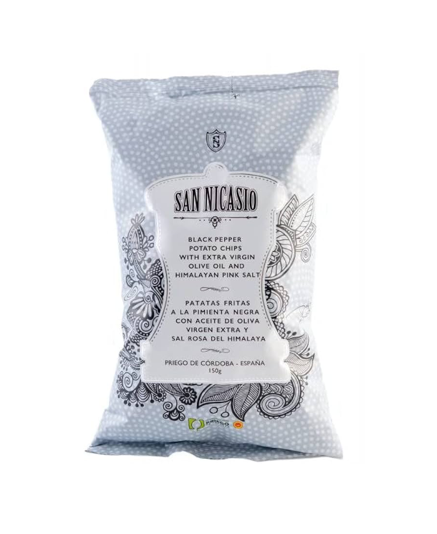 San Nicasio Chips Poivre Noir Sachet 150 gr. - Oliva Oliva