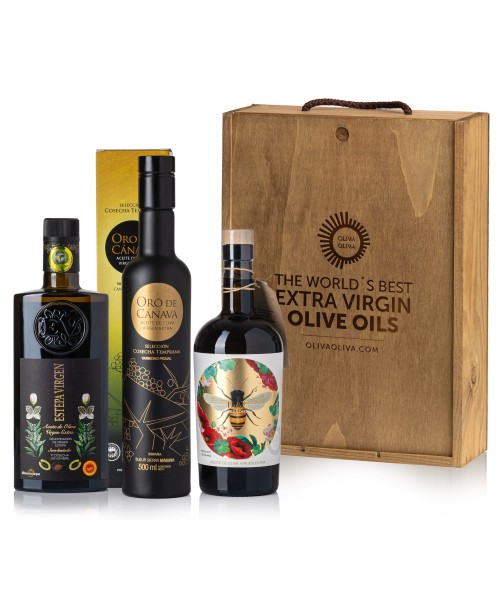 Meilleures Huiles du Monde Mario Solinas 2023 Coffret - Oliva Oliva