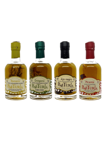 Baeturia Flavoured Oils Pack 4x250 ml. - Oliva Oliva