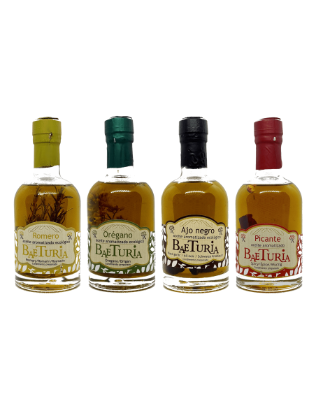 Baeturia Huiles Aromatisées Pack 4x250 ml. - Oliva Oliva