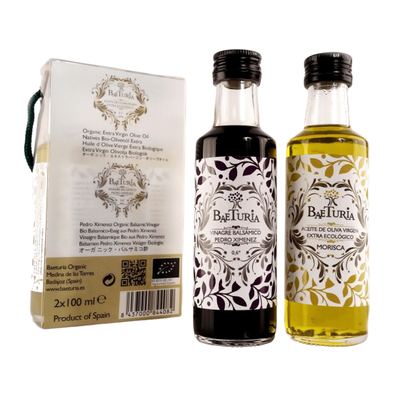 Baeturia Duo HOVE Morisca et Vinaigre Balsamique BIO PX 2x100 ml.