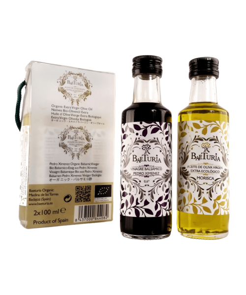 Baeturia Duo Morisca EVOO und Bio-Balsamico-Essig PX 2x100 ml.