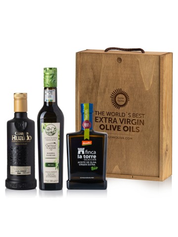 World's Best Olive Oils Flos Olei 2023 in Wooden box - Oliva Oliva