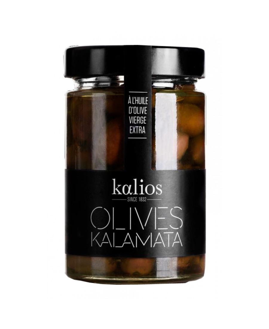 Kalios Olives Kalamata dans l'HOVE Pot 310 gr. - Oliva Oliva